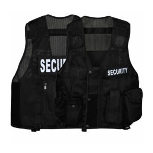 Black tactical security vest. UK Shop Hub.