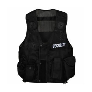 Black tactical security vest. UK Shop Hub.