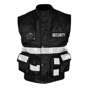 Men's 2-in-1 Oxford security black Dorman vest for maximum comfort and visibility – UK Shop Hub.