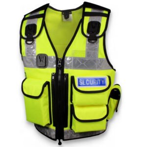 Protective Security Yellow One Size Fits All Utility Tactical Vest, Police Vest
